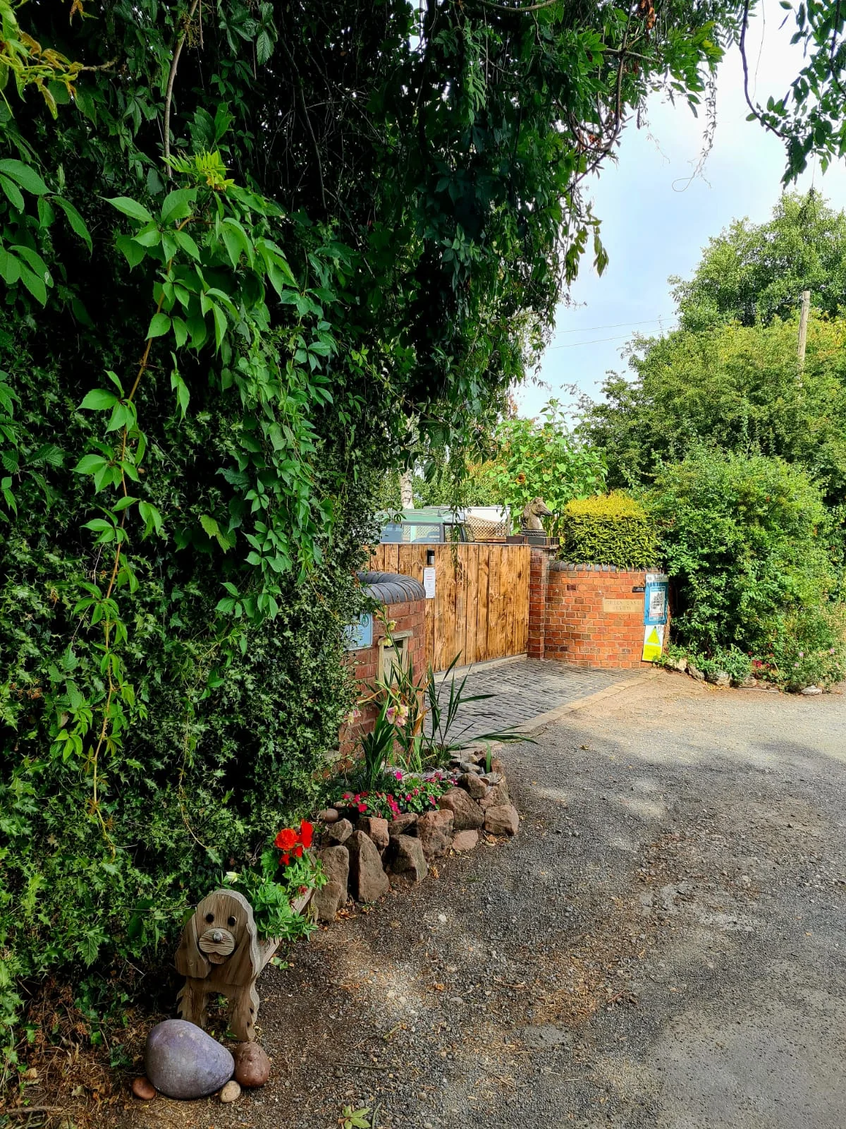 Green Lane drive into the farm