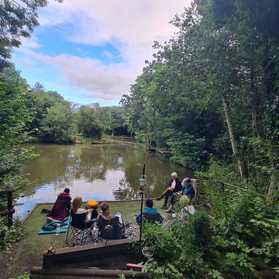 Anglers enjoying time together at Botts Pool Fishery