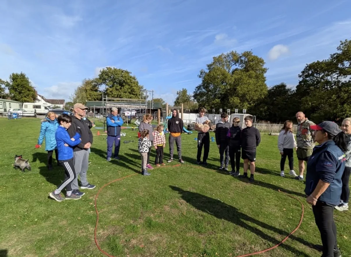 Target Sport participants and supporters gathered as a community group