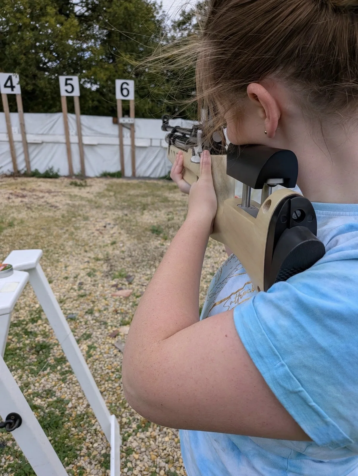 A participant concentrating during Target Sport